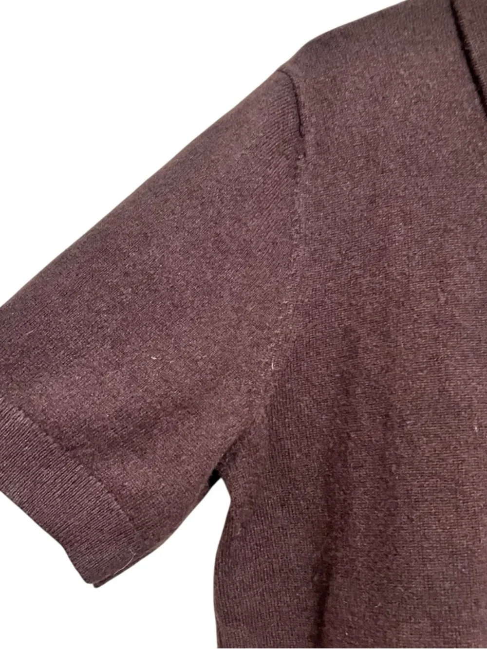 The Commons Sweater Mens M Brown 100% Cashmere Collared Short Sleeve